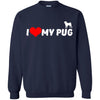 Pug T Shirts Hoodie  I Love My Pug
