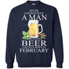 Beer T Shirts Hoodie  Never Underestimate A Man FEBRUARY