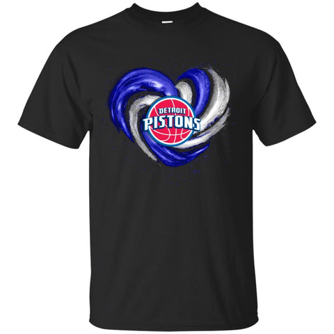 DETROIT PISTONS T Shirt Hoodie Color Water Heart