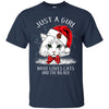 Cats Cornell Big Red T Shirt Hoodie Ugly Christmas Sweater Just A Girl Who Loves Cats And Christmas