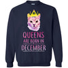 QUEENS CAT DECEMBER T-Shirts Hoodie Ugly Christmas Sweater