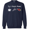 Arizona Cardinals T Shirt Hoodie I Am A Simple Woman Love Coffe Pizza Arizona Cardinals