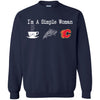 Calgary Flames T Shirt Hoodie I Am A Simple Woman Love Coffe Pizza Calgary Flames