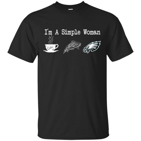 PHILADELPHIA EAGLES T Shirt Hoodie I Am A Simple Woman Love Coffe Pizza PHILADELPHIA EAGLES