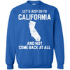 California T Shirts Hoodie  Lets Just Go To