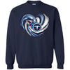 Tennessee Titans T Shirt Hoodie Color Water Heart