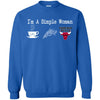 CHICAGO BULLS T Shirt Hoodie I Am A Simple Woman Love Coffe Pizza CHICAGO BULLS
