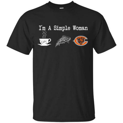Chicago Bears T Shirt Hoodie I Am A Simple Woman Love Coffe Pizza Chicago Bears