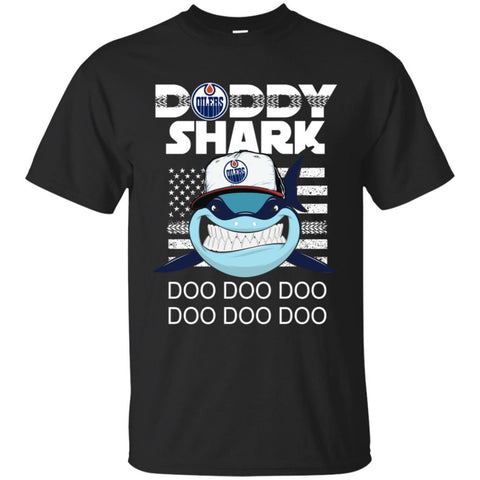 Daddy Shark Edmonton Oilers T Shirt Hoodie Ugly Christmas Sweater Daddy Shark Doo Doo Doo