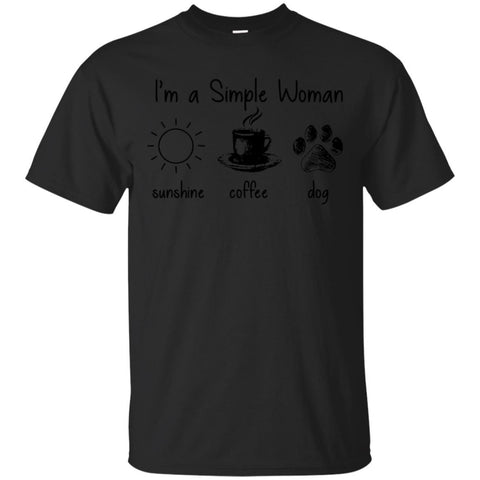 Dogs T Shirts Hoodie  I'm A Simple Woman Love Coffee Dog