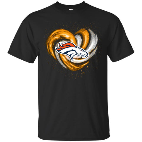 Denver Broncos T Shirt Hoodie Color Water Heart