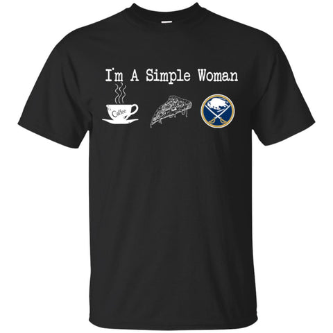 Buffalo Sabres T Shirt Hoodie I Am A Simple Woman Love Coffe Pizza Buffalo Sabres