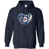 Winnipeg Jets T Shirt Hoodie Color Water Heart