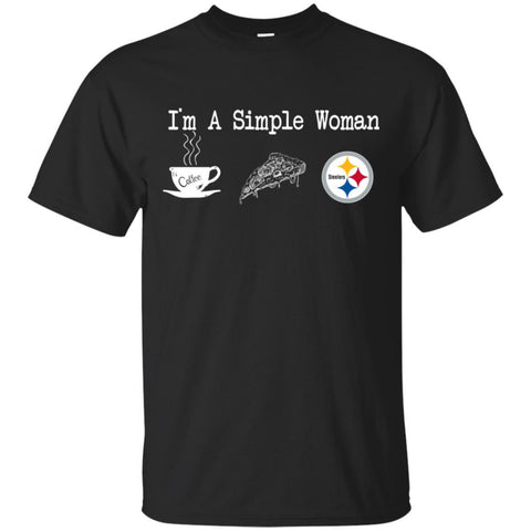 Pittsburgh Steelers T Shirt Hoodie I Am A Simple Woman Love Coffe Pizza Pittsburgh Steelers