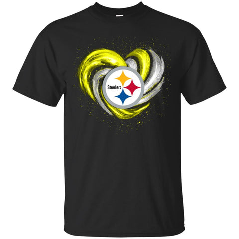 Pittsburgh Steelers T Shirt Hoodie Color Water Heart