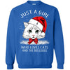 Cats Citadel Bulldogs T Shirt Hoodie Ugly Christmas Sweater Just A Girl Who Loves Cats And Christmas
