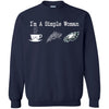 PHILADELPHIA EAGLES T Shirt Hoodie I Am A Simple Woman Love Coffe Pizza PHILADELPHIA EAGLES