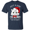 Cats Delaware State Hornets T Shirt Hoodie Ugly Christmas Sweater Just A Girl Who Loves Cats And Christmas