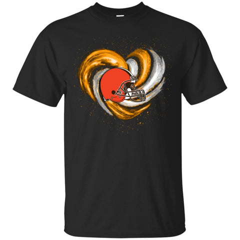 CLEVELAND BROWNS T Shirt Hoodie Color Water Heart