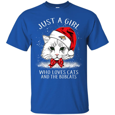 Cats Montana State Bobcats T Shirt Hoodie Ugly Christmas Sweater Just A Girl Who Loves Cats And Christmas