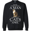 Cats T Shirts Hoodie  Never Underestimate A Man Who Loves Cats APRIL