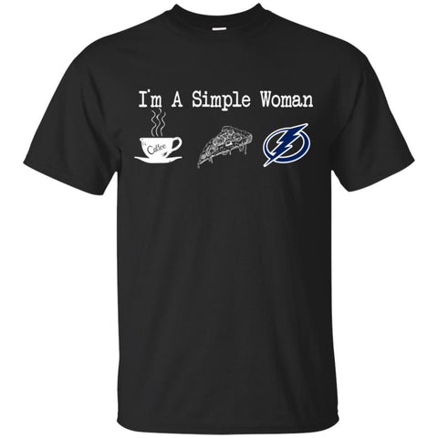 Tampa Bay Lightning T Shirt Hoodie I Am A Simple Woman Love Coffe Pizza Tampa Bay Lightning
