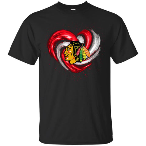 Chicago Blackhawks T Shirt Hoodie Color Water Heart
