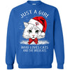 Cats Davidson Wildcats T Shirt Hoodie Ugly Christmas Sweater Just A Girl Who Loves Cats And Christmas