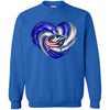 Columbus Blue Jackets T Shirt Hoodie Color Water Heart