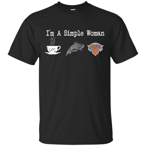NEW YORK KNICKS T Shirt Hoodie I Am A Simple Woman Love Coffe Pizza NEW YORK KNICKS