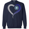 Seattle Mariners T Shirts Hoodie Love Heart