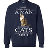 Cats T Shirts Hoodie  Never Underestimate A Man Who Loves Cats APRIL