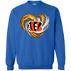 CINCINNATI BENGALS T Shirt Hoodie Color Water Heart