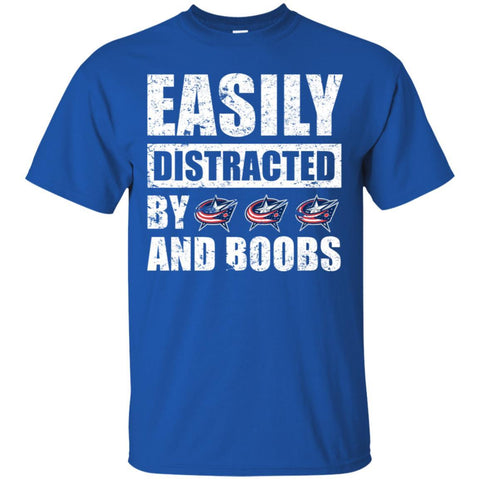 Columbus Blue Jackets T Shirts Hoodie Easily Distracted By Columbus Blue Jackets And Boobs