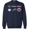 WASHINGTON WIZARDS T Shirt Hoodie I Am A Simple Woman Love Coffe Pizza WASHINGTON WIZARDS