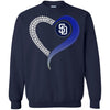 San Diego Padres T Shirts Hoodie Love Heart