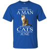 Cats T Shirts Hoodie  Never Underestimate A Man Who Loves Cats JUNE