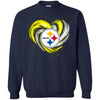 Pittsburgh Steelers T Shirt Hoodie Color Water Heart