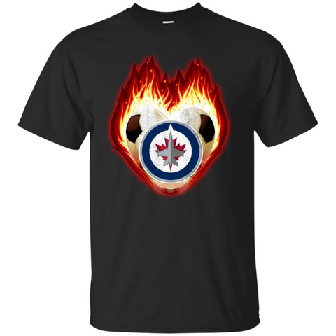 Soccer Winnipeg Jets T Shirts Hoodie Fire Heart