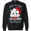 Cats Eastern Illinois Panthers T Shirt Hoodie Ugly Christmas Sweater Just A Girl Who Loves Cats And Christmas