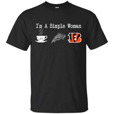CINCINNATI BENGALS T Shirt Hoodie I Am A Simple Woman Love Coffe Pizza CINCINNATI BENGALS