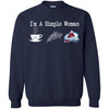Colorado Avalanche T Shirt Hoodie I Am A Simple Woman Love Coffe Pizza Colorado Avalanche