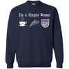 SACRAMENTO KINGS T Shirt Hoodie I Am A Simple Woman Love Coffe Pizza SACRAMENTO KINGS