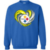 Pittsburgh Steelers T Shirt Hoodie Color Water Heart