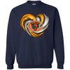 Chicago Bears T Shirt Hoodie Color Water Heart