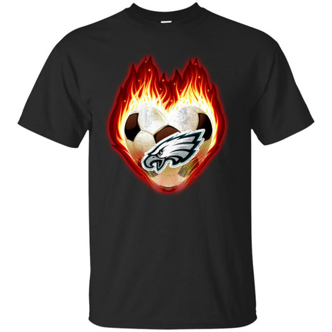 Soccer PHILADELPHIA EAGLES T Shirts Hoodie Fire Heart