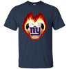 Soccer NEW YORK GIANTS T Shirts Hoodie Fire Heart