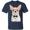 Chihuahua T Shirts Hoodie  Funny Chihuahua Wearing Red Glasses
