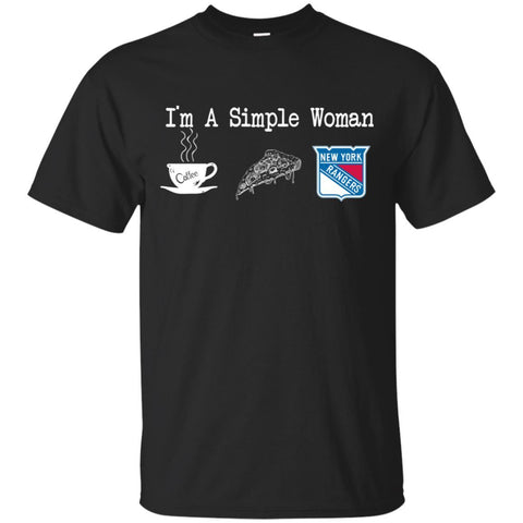 New York Rangers T Shirt Hoodie I Am A Simple Woman Love Coffe Pizza New York Rangers