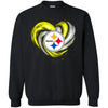 Pittsburgh Steelers T Shirt Hoodie Color Water Heart
